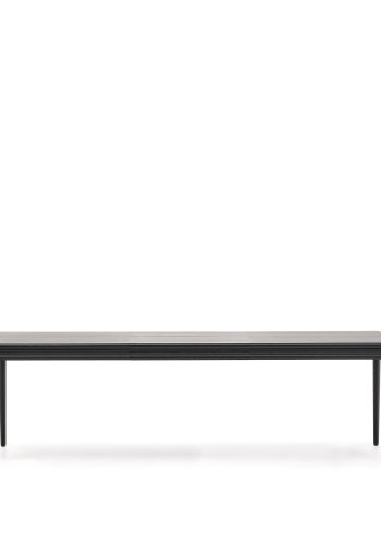 KAVE HOME Lenon udtrksbord i sort egefiner og massiv eg 160(200)x90cm FSC Mix Credit