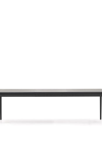 KAVE HOME Lenon udtrksbord i sort egefiner og massiv eg 160(200)x90cm FSC Mix Credit