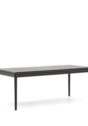 KAVE HOME Lenon udtrksbord i sort egefiner og massiv eg 200(280)x90cm FSC Mix Credit