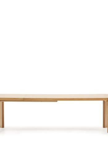 KAVE HOME Jondal udtrksbord lavet af massivt tr og egefiner, 200 (280) cm x 100 cm FSC 100%