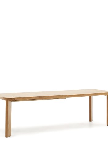 KAVE HOME Jondal udtrksbord lavet af massivt tr og egefiner, 200 (280) cm x 100 cm FSC 100%