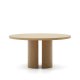 KAVE HOME Nealy rundt bord med egefiner i naturlig finish, 150 cm