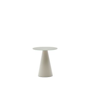 KAVE HOME Wilshire sidebord i hrdet glas og metal med en mat gr finish, 50 cm