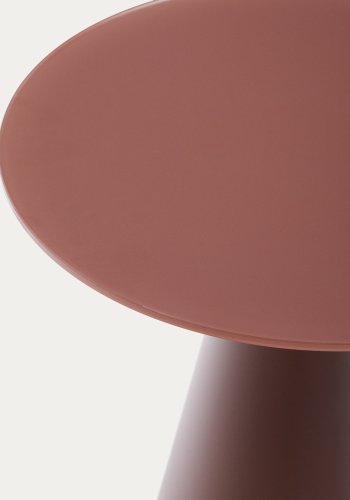 KAVE HOME Wilshire sidebord med matteret hrdet glas og mat terracotta malet stl finish Ã˜