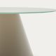 KAVE HOME Wilshire sofabord i hrdet glas og metal med en mat gr finish, 80 cm