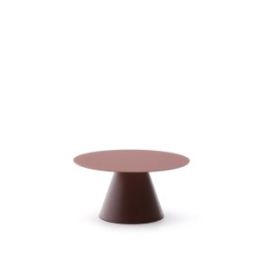 KAVE HOME Wilshire sofabord med matteret hrdet glas og mat terracotta malet stlfinish