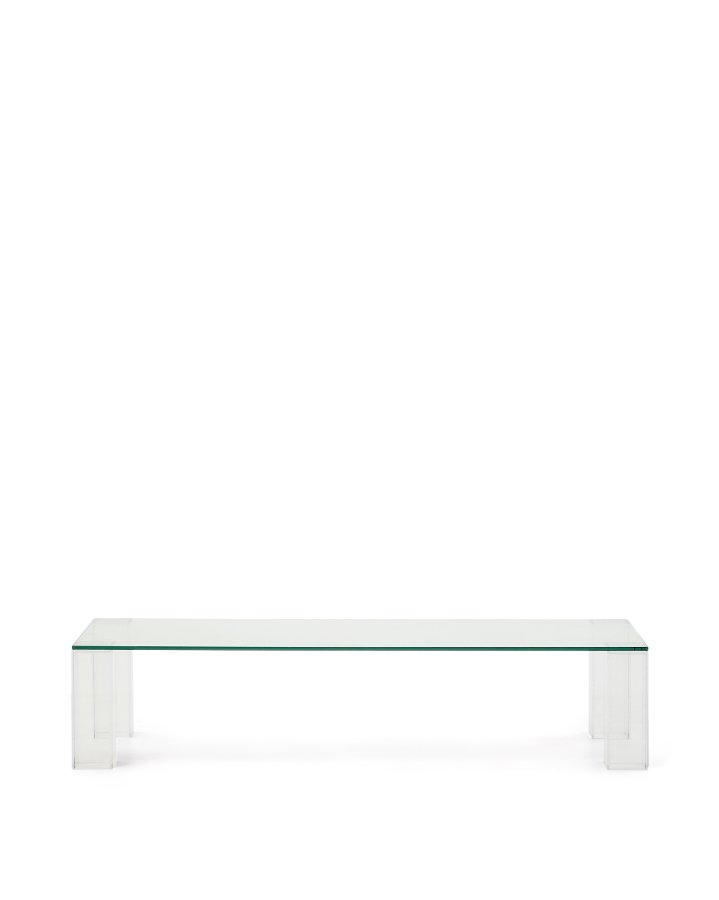 KAVE HOME Adularia sofabord, rektangulr - klar hrdet glas (140x60)