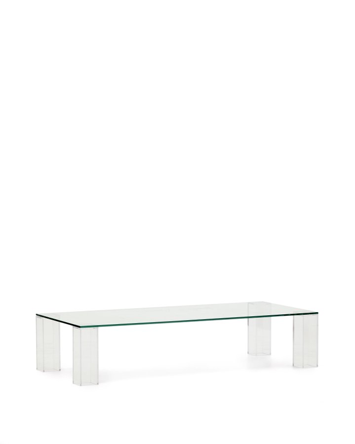 KAVE HOME Adularia sofabord, rektangulr - klar hrdet glas (140x60)