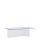 KAVE HOME Zaren gennemsigtigt hrdet glas sofabord, 120 x 60 cm