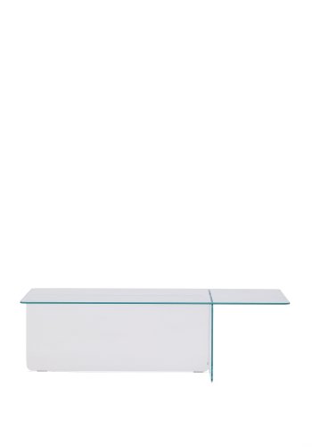 KAVE HOME Zaren gennemsigtigt hrdet glas sofabord, 120 x 60 cm
