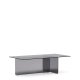 KAVE HOME Zaren grt sofabord af hrdet glas, 120 x 60 cm