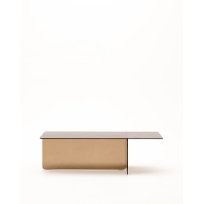 KAVE HOME Zaren brunt sofabord af hrdet glas, 120 x 60 cm