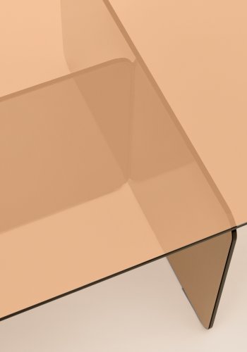 KAVE HOME Zaren brunt sofabord af hrdet glas, 120 x 60 cm