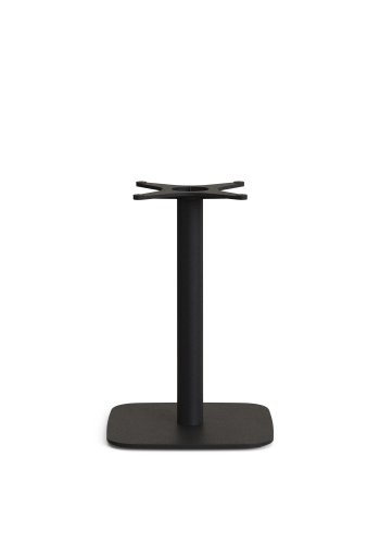 KAVE HOME Saura Barbord i sortmalet metal med hvid terrazzoplade, 70 x 70 x 70 cm