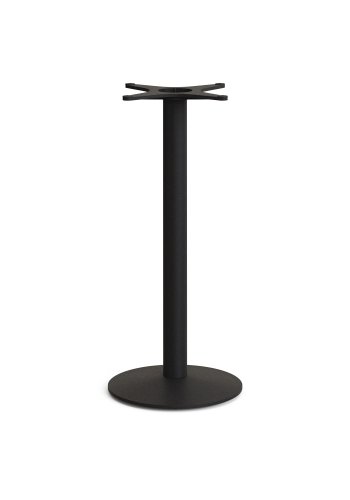 KAVE HOME Saura rundt hjt barbord lavet af sort metal med hvid terrazzo plade, 96 x Ã˜70 cm