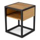 SPINDER DESIGN Diva One-Nightstand sengebord, m. 1 hylde - natur egetr og sort stl (40x40)