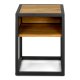 SPINDER DESIGN Diva One-Nightstand sengebord, m. 1 hylde - natur egetr og sort stl (40x40)