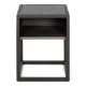 SPINDER DESIGN Diva One-Nightstand sengebord, m. 1 hylde - olieret egetr og sort stl (40x40)