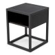 SPINDER DESIGN Diva One-Nightstand sengebord, m. 1 hylde - sort egetr og sort stl (40x40)