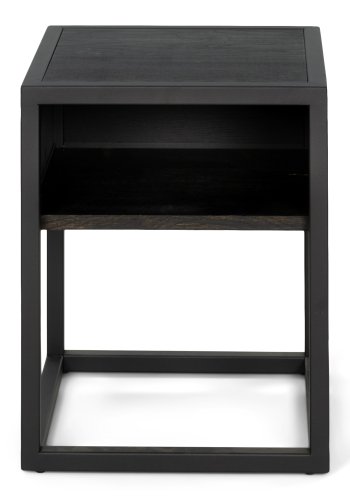 SPINDER DESIGN Diva One-Nightstand sengebord, m. 1 hylde - sort egetr og sort stl (40x40)