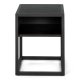 SPINDER DESIGN Diva One-Nightstand sengebord, m. 1 hylde - sort egetr og sort stl (40x40)
