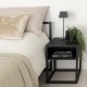 SPINDER DESIGN Diva One-Nightstand sengebord, m. 1 hylde - sort egetr og sort stl (40x40)
