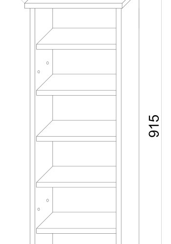 VCM NORDIC Tilano M reol til cd'ere og dvd'er, m. 1 glaslge og 5 hylder - antracitgr tr