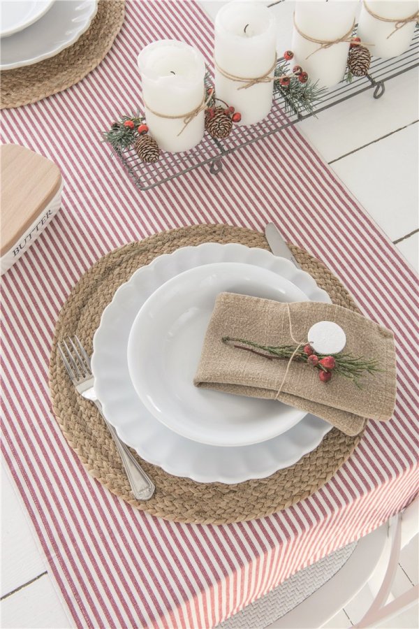 IB LAURSEN dkkeserviet - mrk natur jute ( 35)