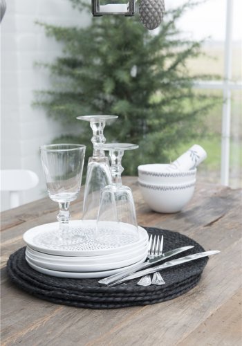 IB LAURSEN dkkeserviet - sort jute ( 35)