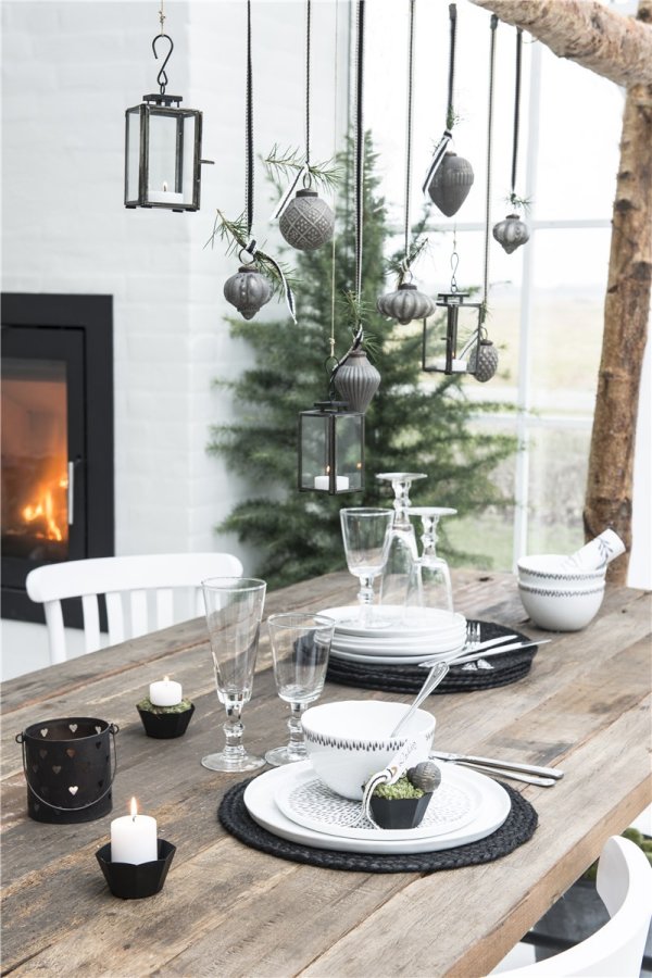 IB LAURSEN dkkeserviet - sort jute ( 35)