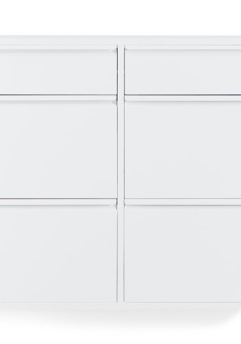 SPINDER DESIGN BILLY 6 skoskab, m. 6 lger - hvid stl