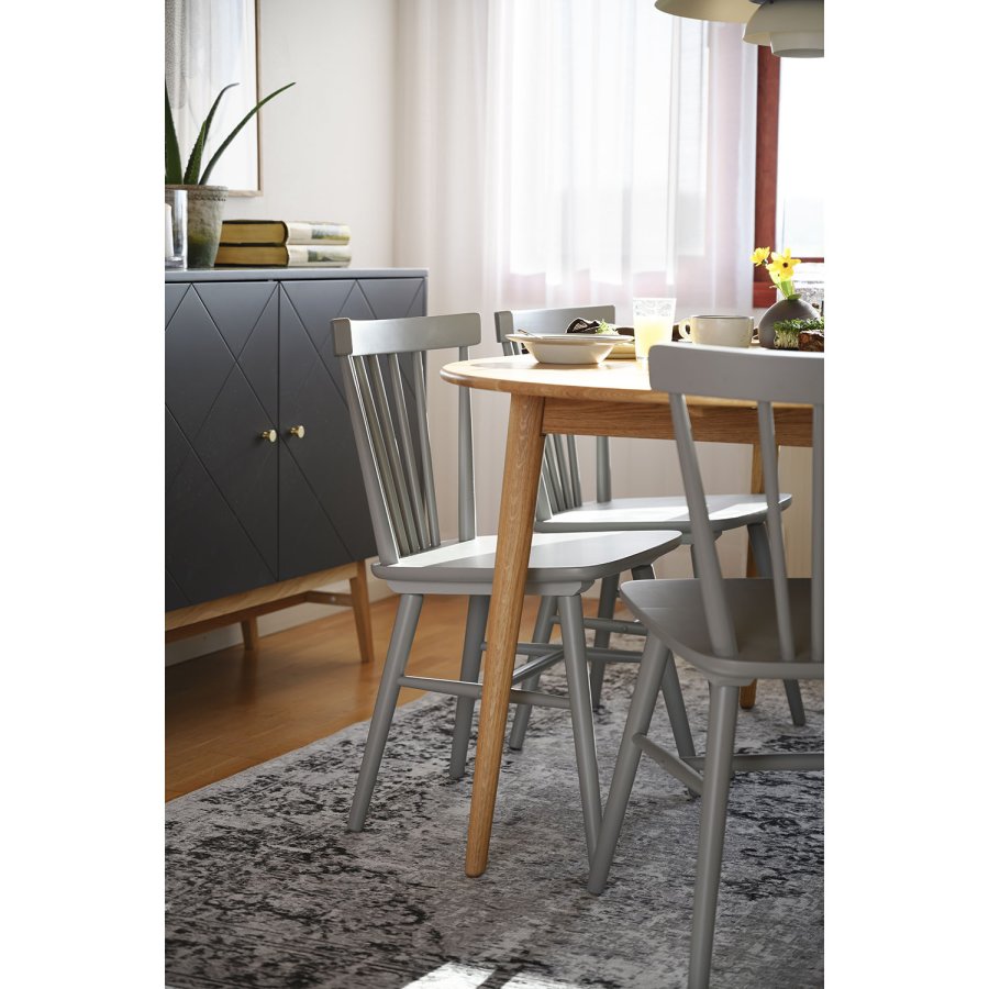 ROWICO Tyler ovalt spisebord, m. udtrk - massivt olieret egetr (170/210x105)