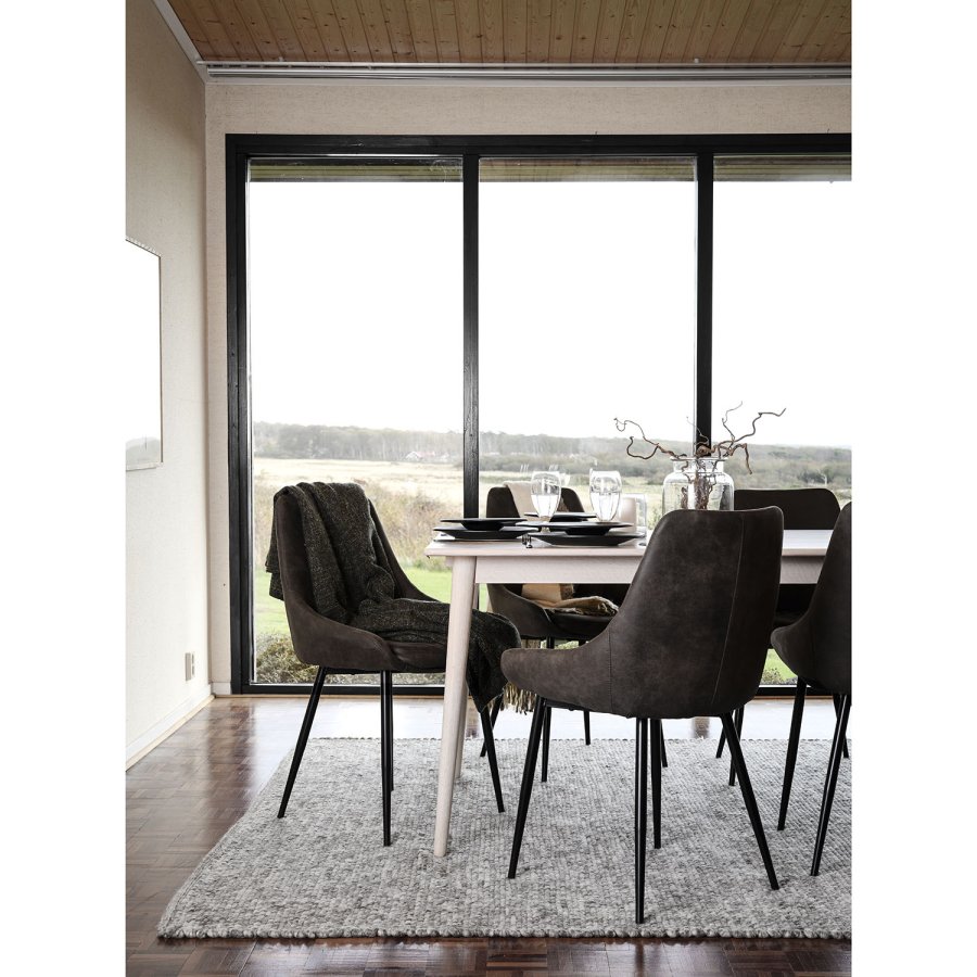 ROWICO Tyler rektangulrt spisebord - massivt hvidpigmenteret egetr (180x90)