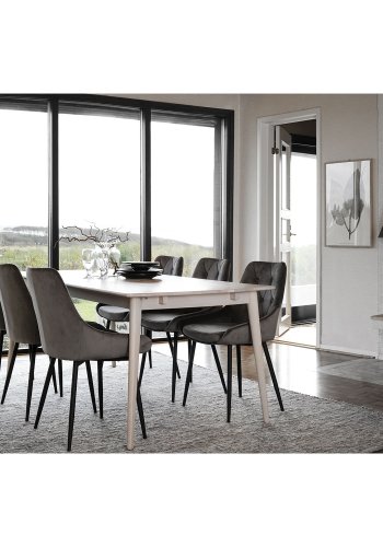 ROWICO Tyler rektangulrt spisebord - massivt hvidpigmenteret egetr (180x90)