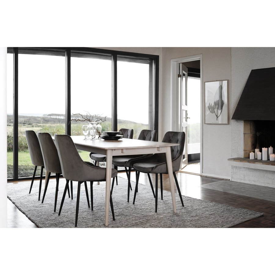 ROWICO Tyler rektangulrt spisebord - massivt hvidpigmenteret egetr (180x90)