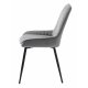 UNIQUE FURNITURE Milton spisebordsstol - gr polyester fljl og sort metal