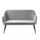 UNIQUE FURNITURE Berrie loungesofa - gr fljl og sort metal