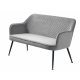UNIQUE FURNITURE Berrie loungesofa - gr fljl og sort metal