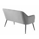UNIQUE FURNITURE Berrie loungesofa - gr fljl og sort metal