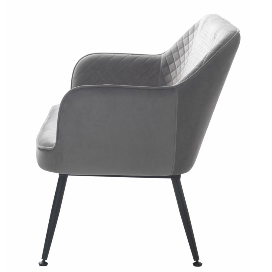 UNIQUE FURNITURE Berrie loungesofa - gr fljl og sort metal