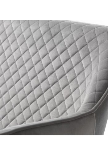 UNIQUE FURNITURE Berrie loungesofa - gr fljl og sort metal