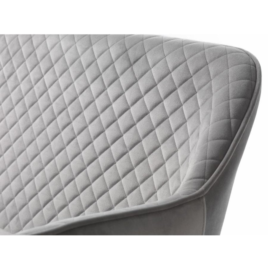 UNIQUE FURNITURE Berrie loungesofa - gr fljl og sort metal