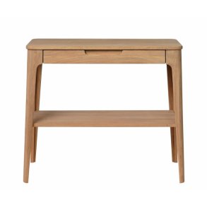 UNIQUE FURNITURE Amalfi konsolbord, m. 1 hylde og 1 skuffe - natur egfinér (90x37)