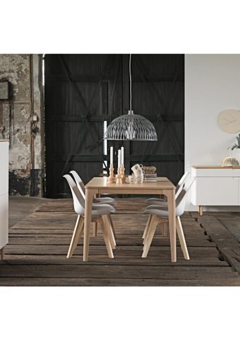 UNIQUE FURNITURE Amalfi sknk, m. 2 lger og 1 skuffe - hvid MDF og hvidolieret egfinér/eg