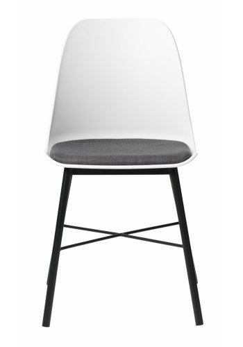 UNIQUE FURNITURE Whistler spisebordsstol - hvid polypropylen og sort metal