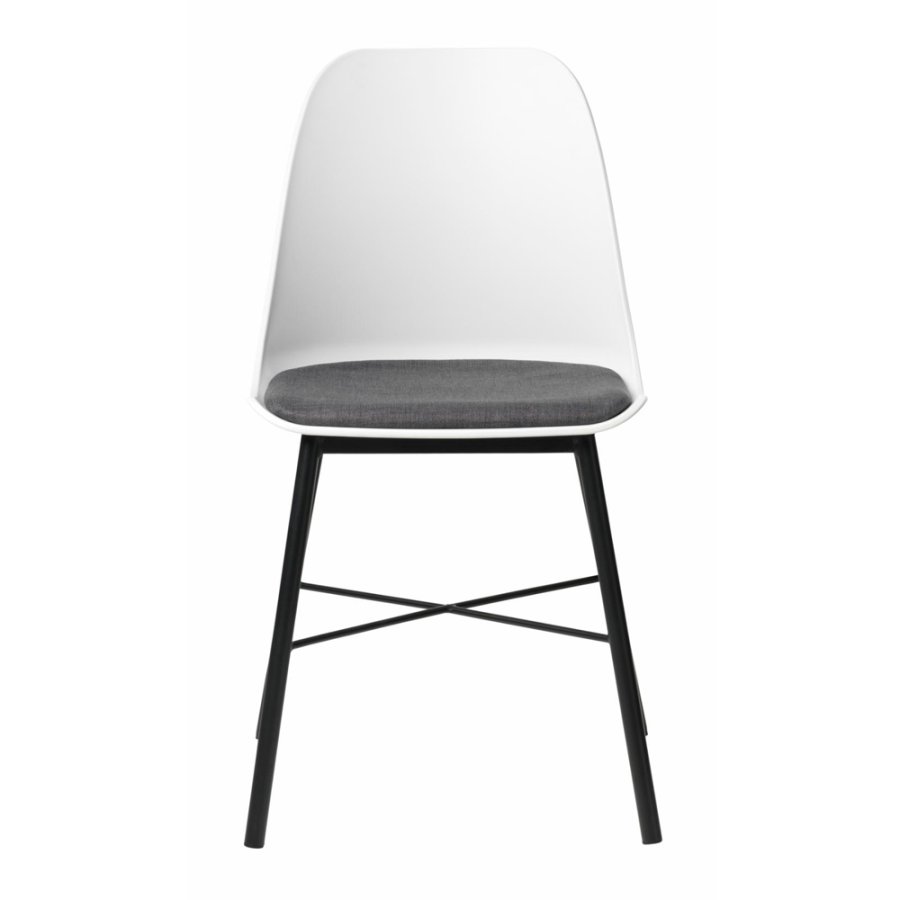 UNIQUE FURNITURE Whistler spisebordsstol - hvid polypropylen og sort metal