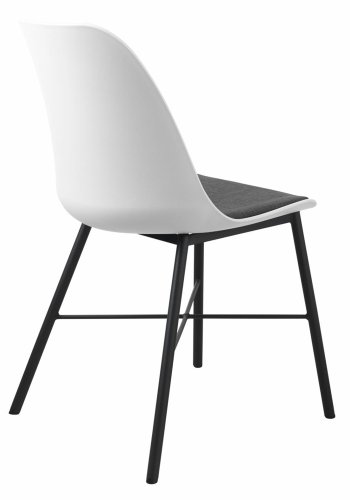 UNIQUE FURNITURE Whistler spisebordsstol - hvid polypropylen og sort metal