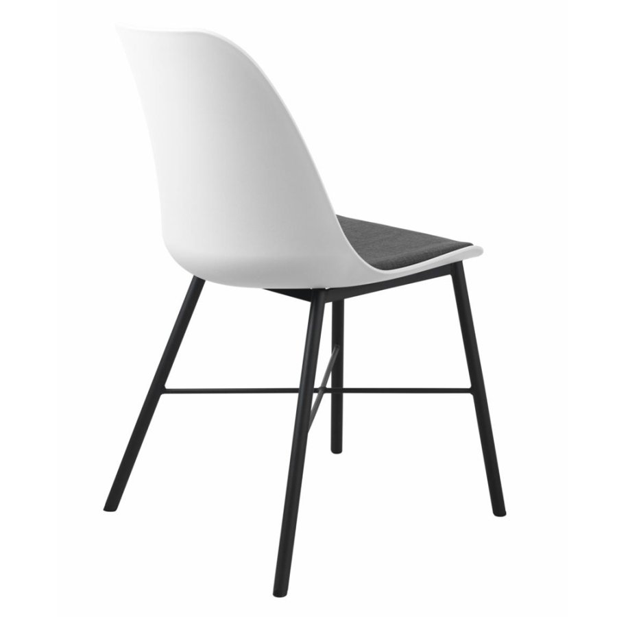 UNIQUE FURNITURE Whistler spisebordsstol - hvid polypropylen og sort metal