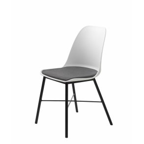 UNIQUE FURNITURE Whistler spisebordsstol - hvid polypropylen og sort metal