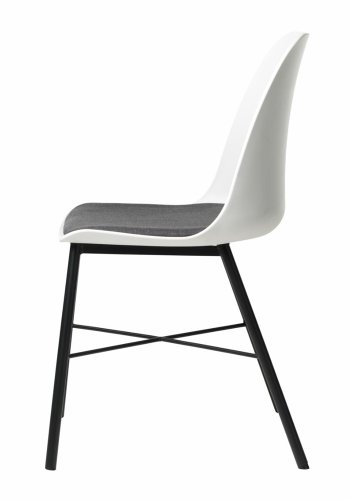 UNIQUE FURNITURE Whistler spisebordsstol - hvid polypropylen og sort metal